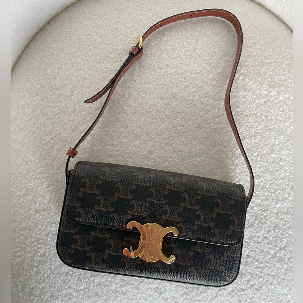 Celine Triomphe Claude in Tan